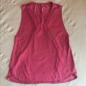 Vibrant Pink Sleeveless Muscle Tee